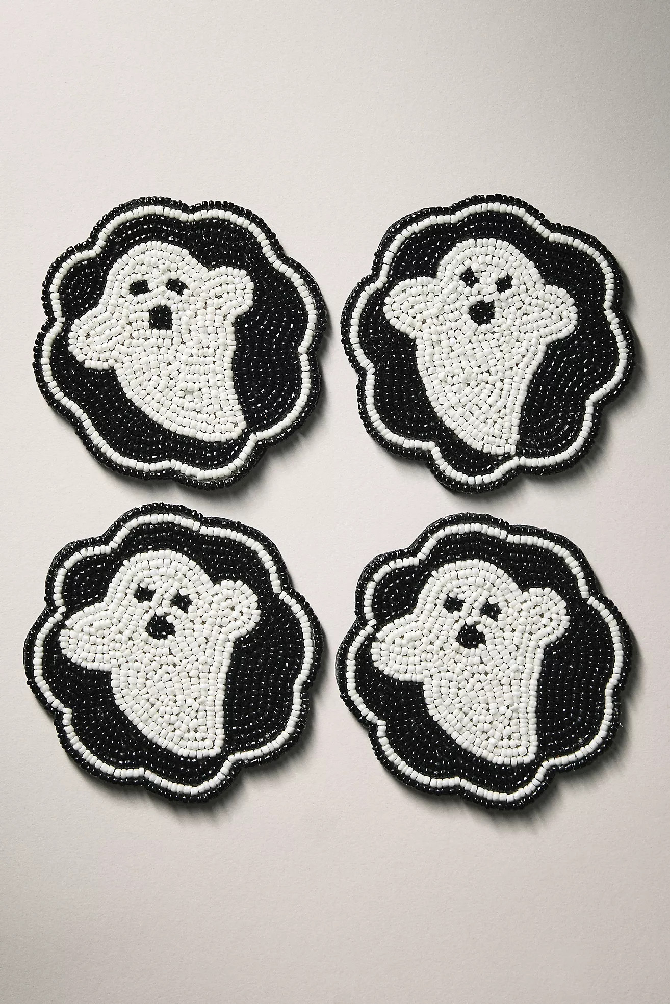 Halloween Beaded Coasters, Set of 4 | Anthropologie (US)