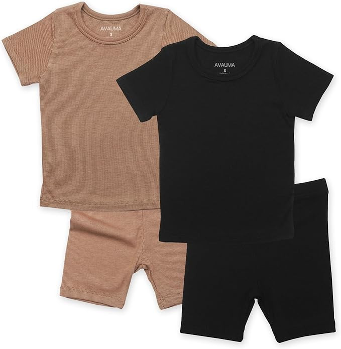 AVAUMA Baby Boys Girls Pajama Set Kids Toddler Snug fit Ribbed Sleepwear pjs for Daily Life Style | Amazon (US)