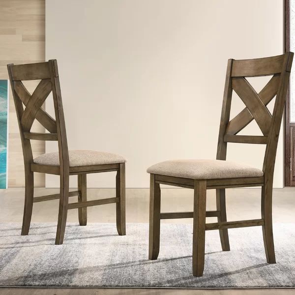 Poe Cross Back Side Chair in Hazelnut Brown | Wayfair North America