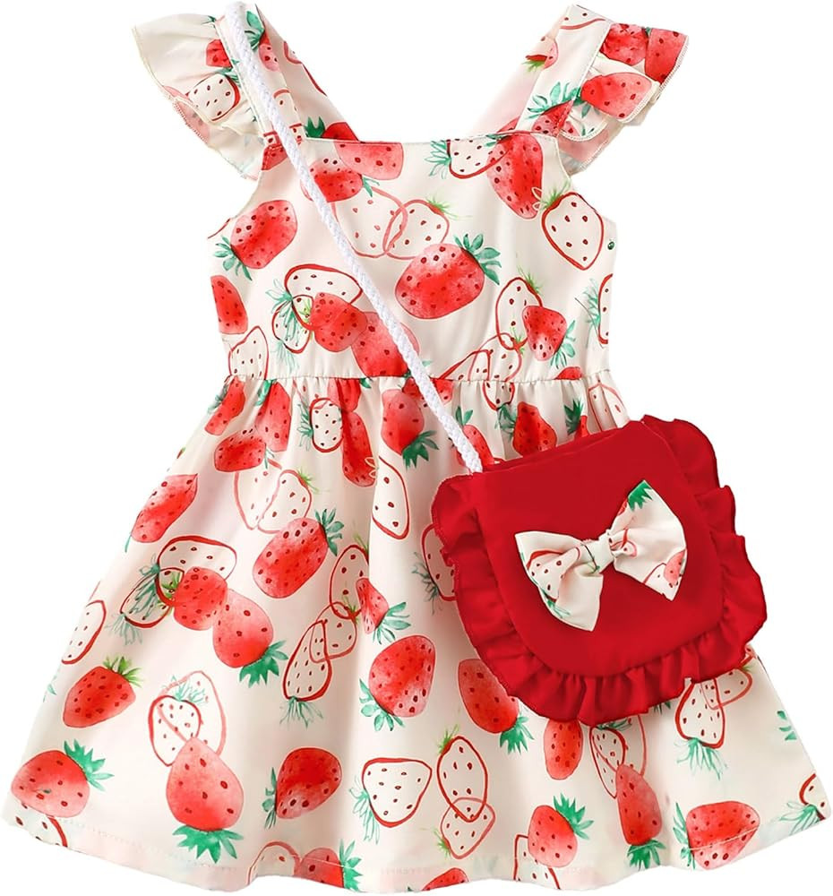 Mioglrie Baby Girl Clothes Newborn Dress Summer Toddler Girls' Clothing Casual Sundress with Cute... | Amazon (US)