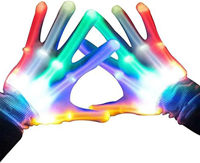 TOPTOY LED Gloves, Light Up Gloves for Kids Birthday Easter Gift Cool Fun Toys for 3-12 Year Old ... | Amazon (US)
