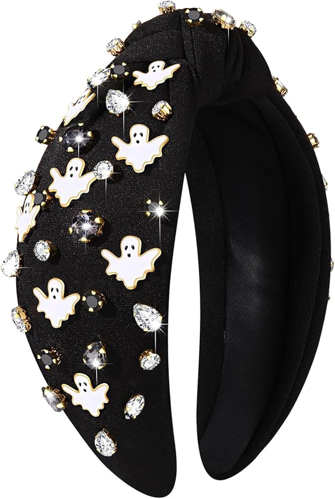 PHALIN Halloween Headband for Women Halloween Hair Accessory Rhinestone Beaded Candy Corn Spider ... | Amazon (US)