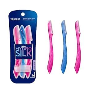 Schick Hydro Silk Touch-Up Dermaplaning Tool with Precision Cover, 3ct | Dermaplane Razor, Face R... | Amazon (US)