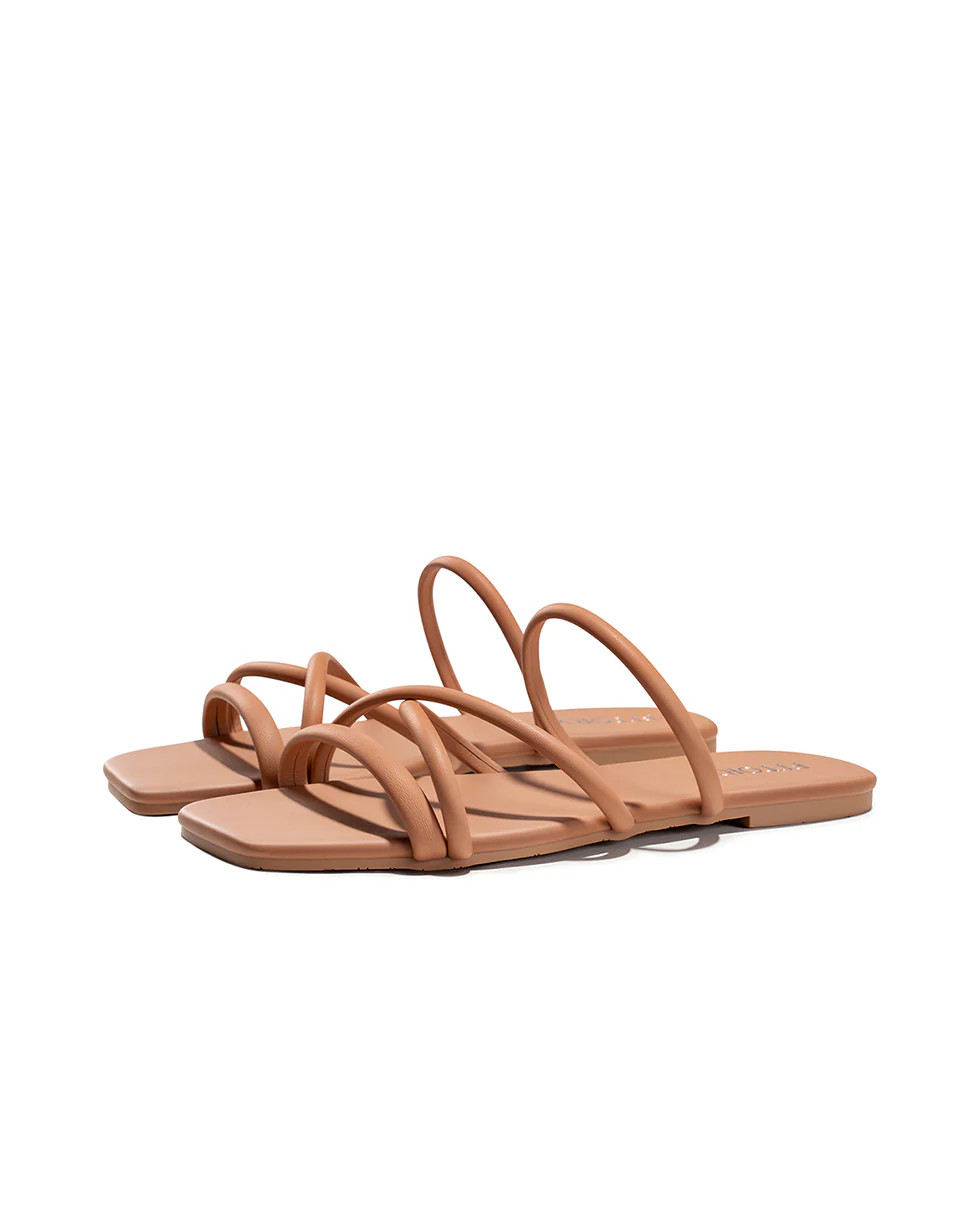 Alexis | Multi Strap Flat Slides | Fitory Footwear US
