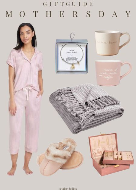 Mother day gift guide, gift for her, gift guide, pajamas, slippers, jewelry box, coffee mugs, bracelet, throw blanket, 

#LTKGiftGuide #LTKFind #LTKunder50
