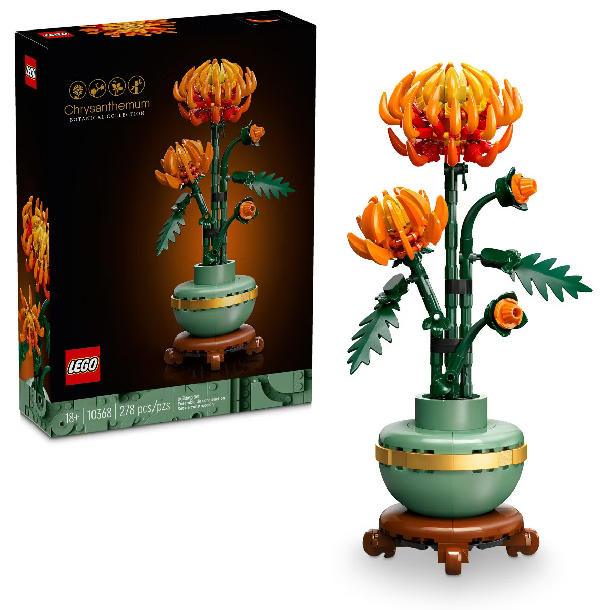 LEGO Icons Chrysanthemum Flower Décor Building Set for Home Décor 10368 | Target