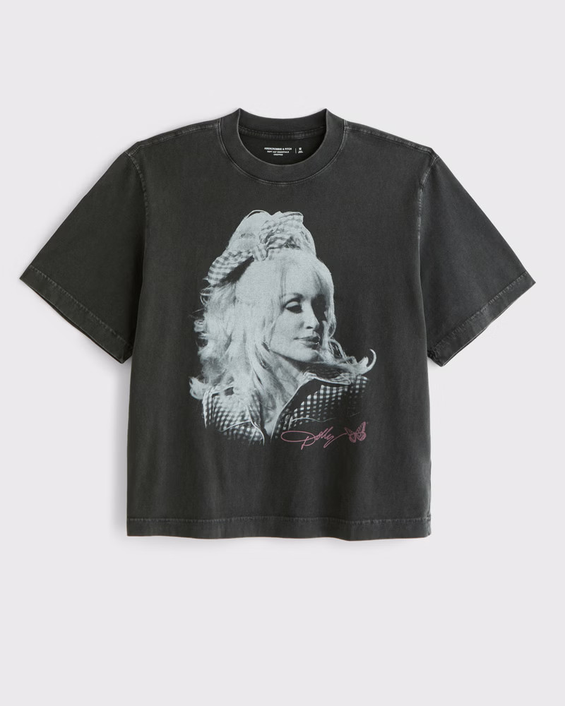 Cropped Dolly Parton Graphic Tee | Abercrombie & Fitch (US)