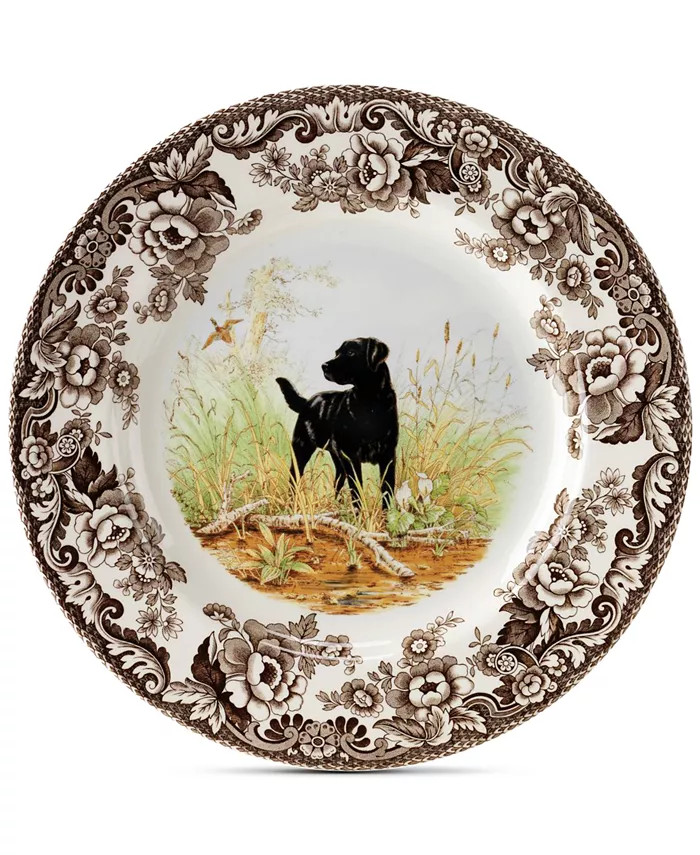 Woodland Black Lab Dinner Plate | Macy's