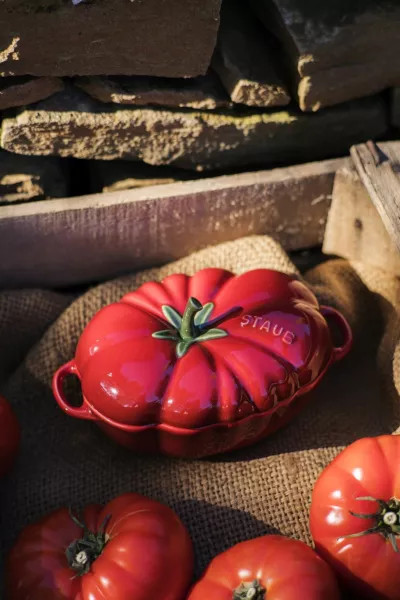 Staub Ceramic 16-oz Petite Tomato Cocotte Baking Dish in Cherry at Urban Outfitters | Urban Outfitters (US and RoW)