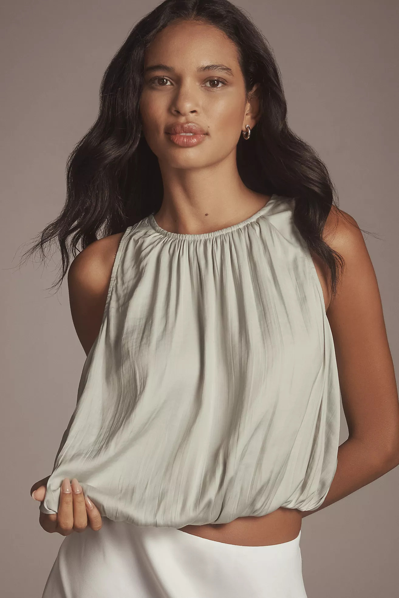 By Anthropologie Halter Cropped Bubble Top | Anthropologie (US)