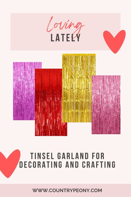 Loving Lately: I love the quality and color options of this tinsel garland that I used to make my oversized heart for Valentine’s Day!

#LTKhome #LTKSeasonal #LTKMostLoved