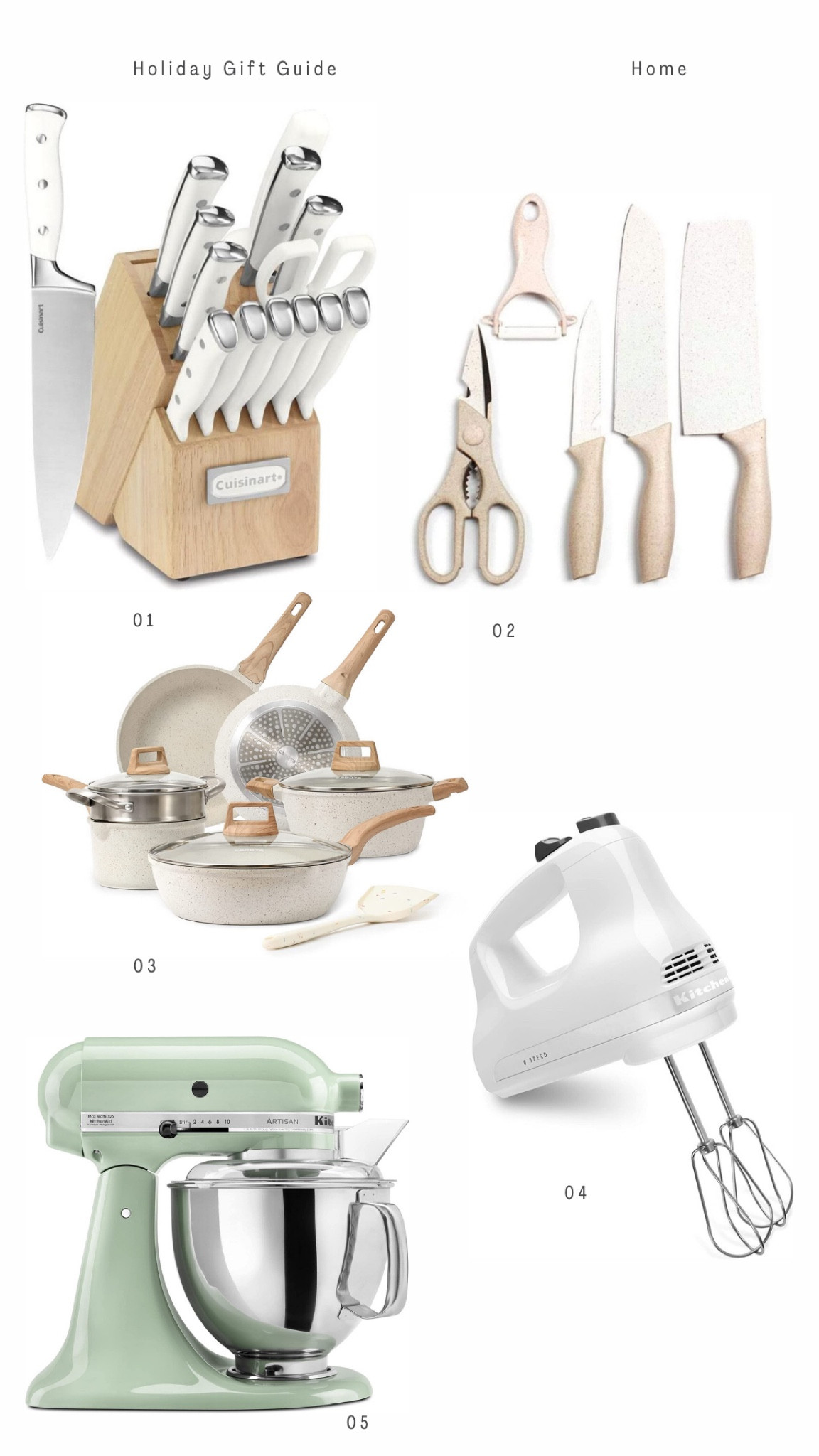 1 - Knife set 
2 - Knife set 
3 - Cookware set
4 - Kitchenaid hand mixer 
5 - Kitchenaid mixer 

#primeday2022

#LTKhome #LTKHoliday #LTKsalealert
