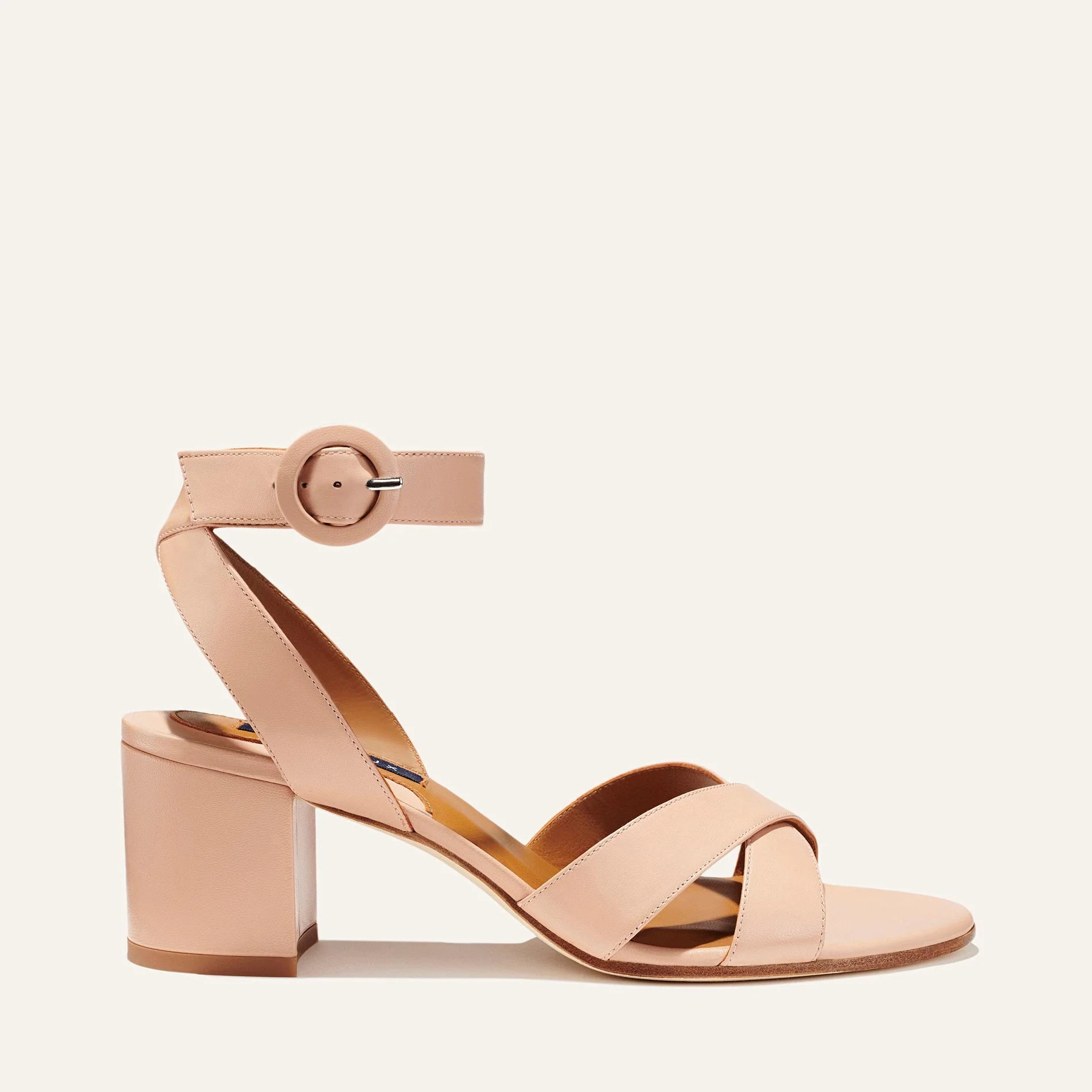 The City Sandal - Rose Nappa | Margaux
