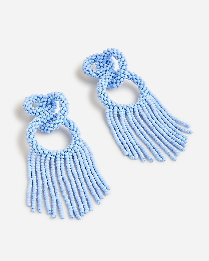 Beaded fringe earrings | J. Crew US
