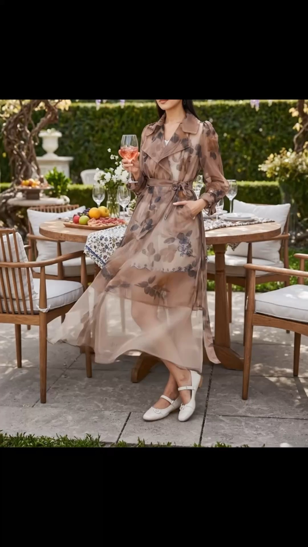 Summer garden party season. ✨

An inviting outdoor space is one of the best ways to enjoy summer. From the dining table and chairs to the entertaining essentials, every detail helps create a setting that feels relaxed, welcoming, and ready for gathering.

Featured in this look: a sheer trench coat layered over a top and shorts, classic Mary Jane flats, a wine glass, and outdoor entertaining favorites perfect for the season.

#OutdoorLiving
#OutdoorSpace
#GardenParty
#OutdoorDining
#DiningTable
#DiningChairs
#SheerTrenchCoat
#TopAndShorts
#MaryJaneFlats
#WineGlass
#EntertainingEssentials
#AlFrescoDining
#SummerStyle
#PatioLiving
#LTKHome

#LTKSeasonal #LTKHome #LTKSaleAlert