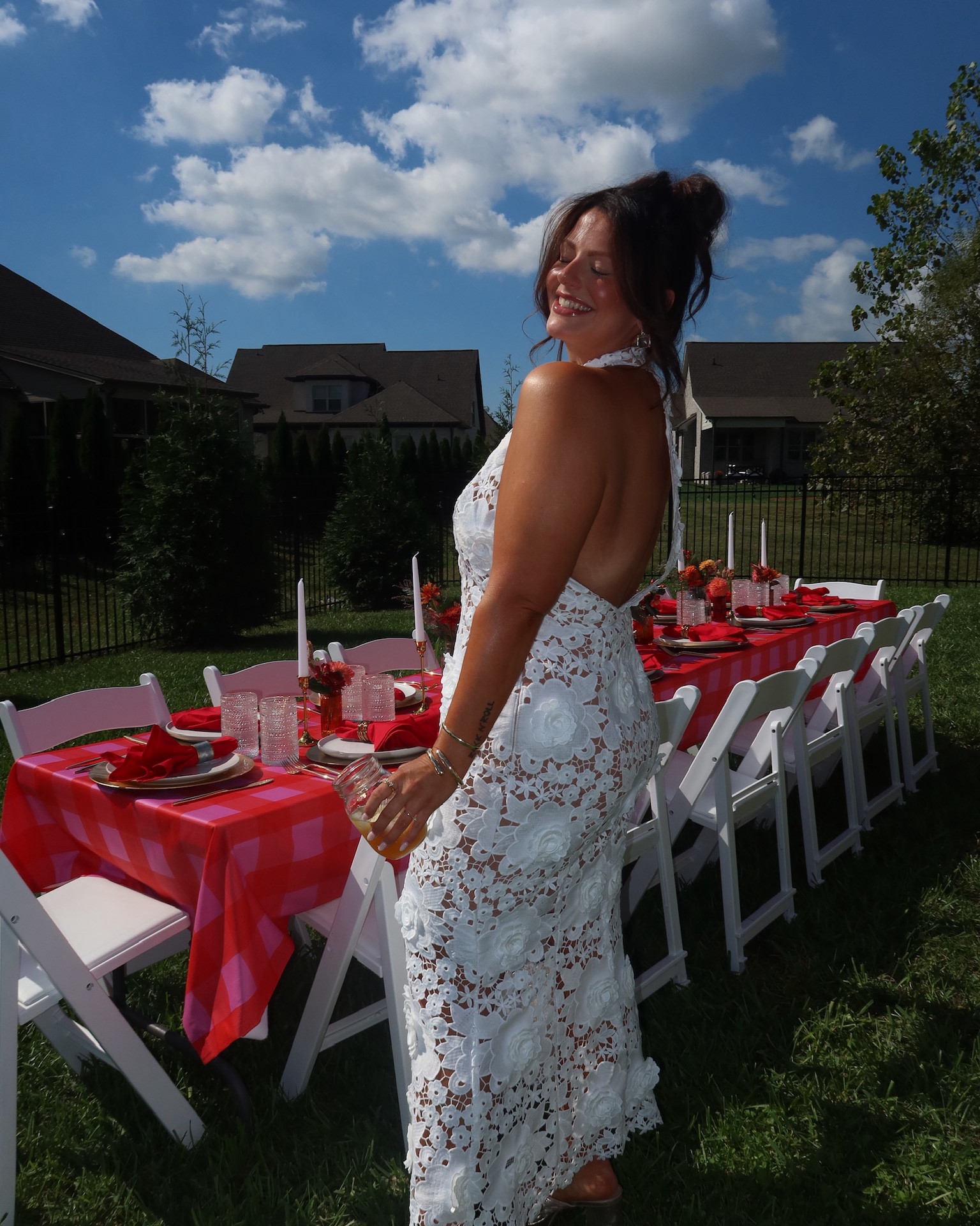 Bridal shower dress in a size large was perfection!! Worth the splurge!! 

Lace halter bridal dress midi revolve classy timeless vintage shoulders gold white vintage bridal shower rehearsal bachelorette reception wedding bride

#LTKStyleTip #LTKWedding #LTKParties