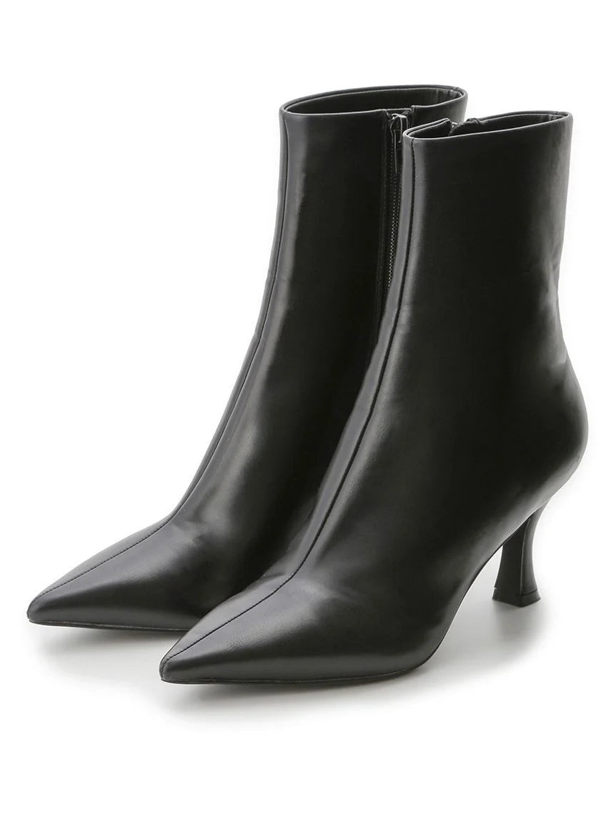 Pointed Toe Ankle Boots - Medium / BLACK | Snidel