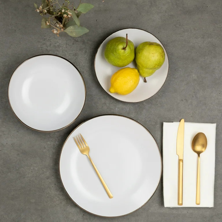 Thyme & Table Dinnerware Aria Stoneware, 12 Piece Set | Walmart (US)