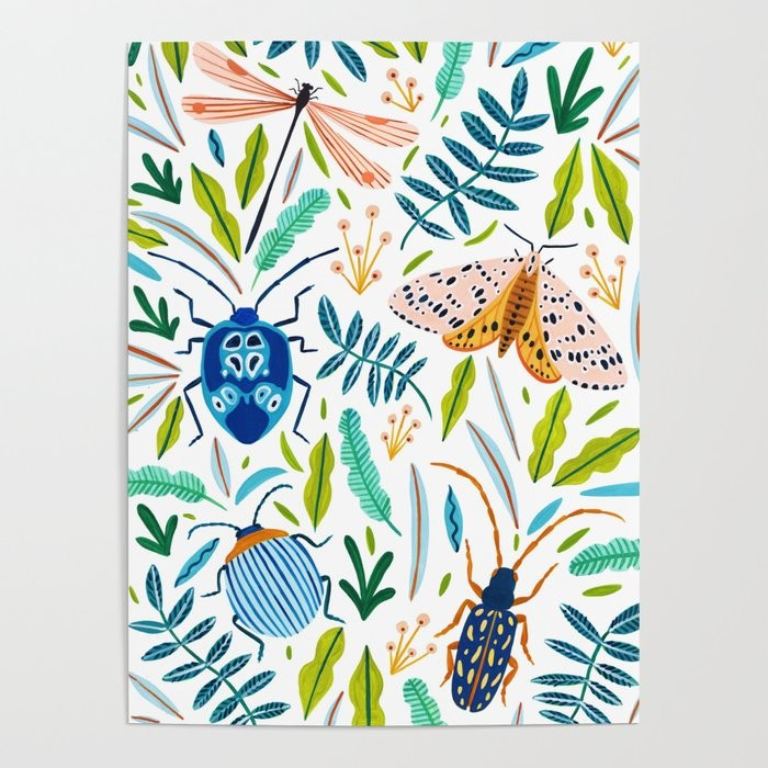 Bugs Pattern Poster | Society6