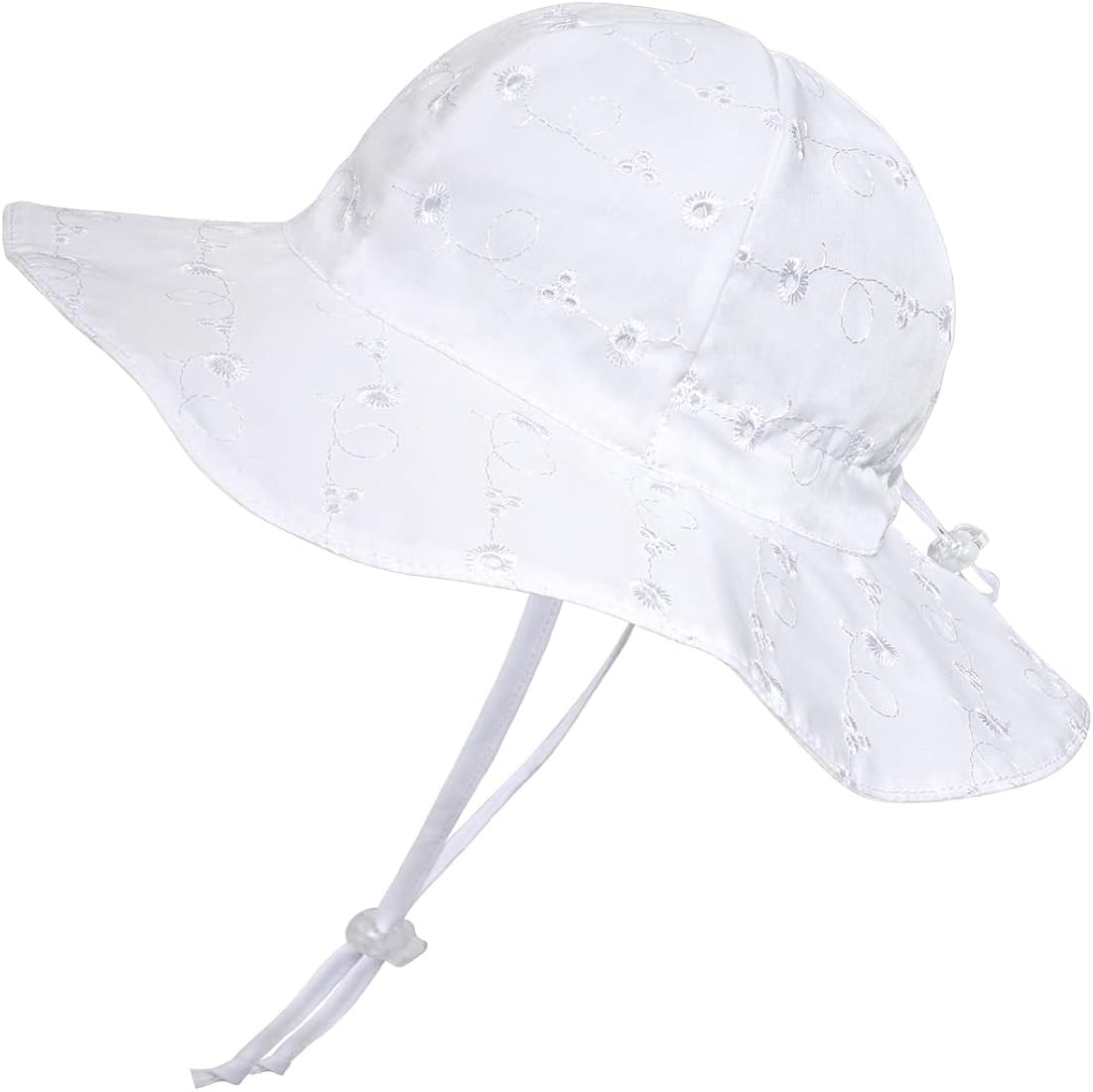 jerague Lace Embroidery Sun Hat for Baby Kids Girls Wide Brim Summer Hats for Outdoor Anti-UV Bre... | Amazon (US)