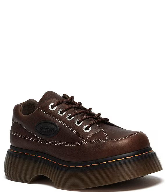 Dr. MartensWomen's Buzz 5-Eye Grizzly Leather Platform Oxfords | Dillard's