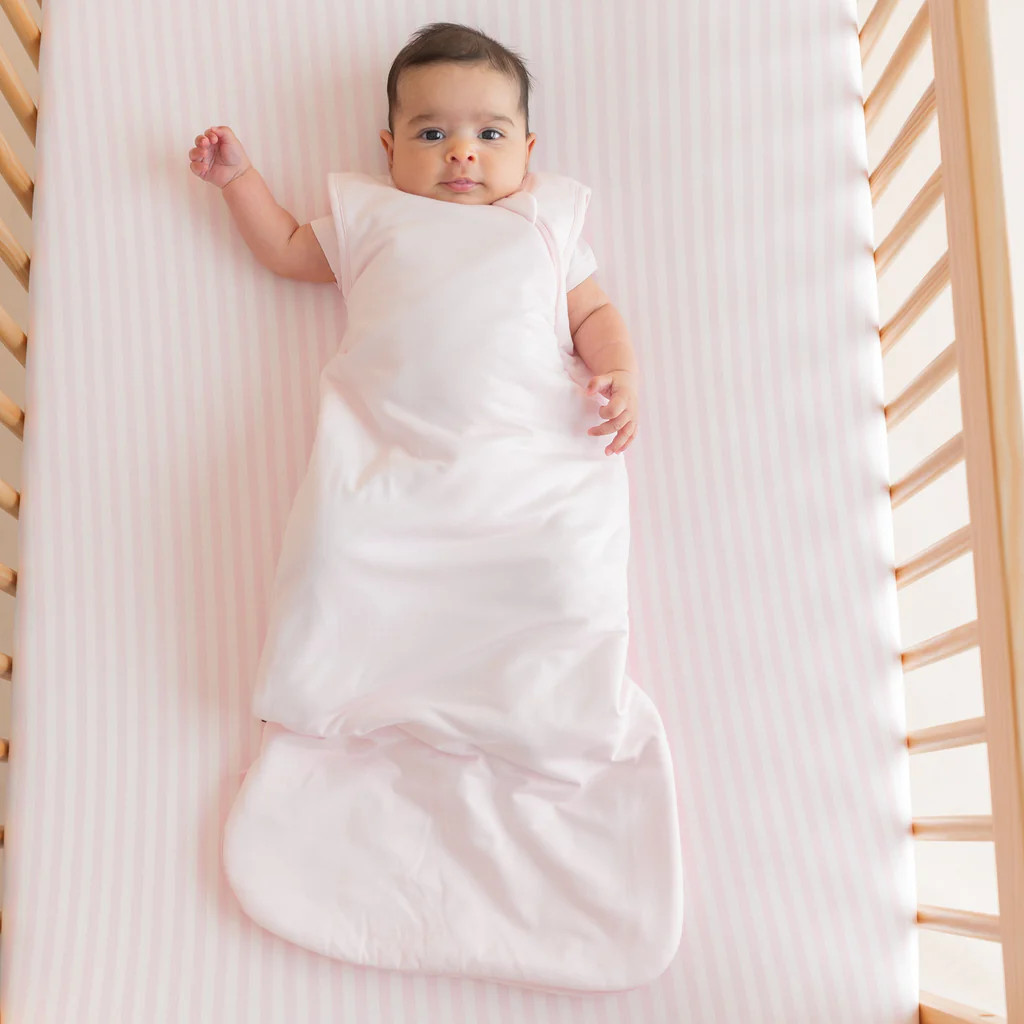 Crib Sheet in Small Sakura Stripe | Kyte Baby