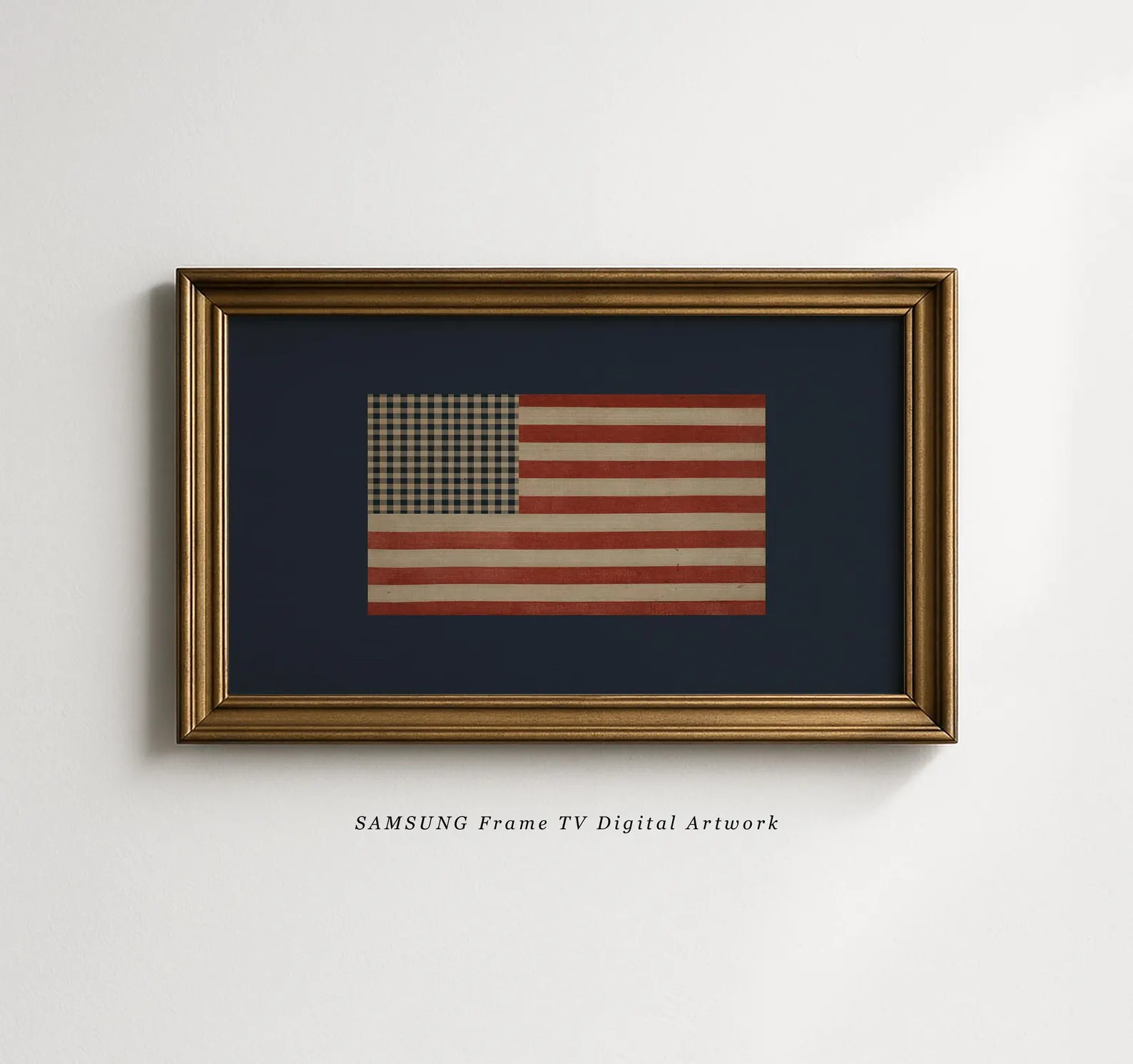 American Flag Samsung Frame TV Art, Patriotic 4th of July TV Art, Americana Decor, Vintage USA Fl... | Etsy (Global)