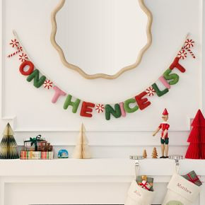 Felt On The Nice List Garland | West Elm (US)