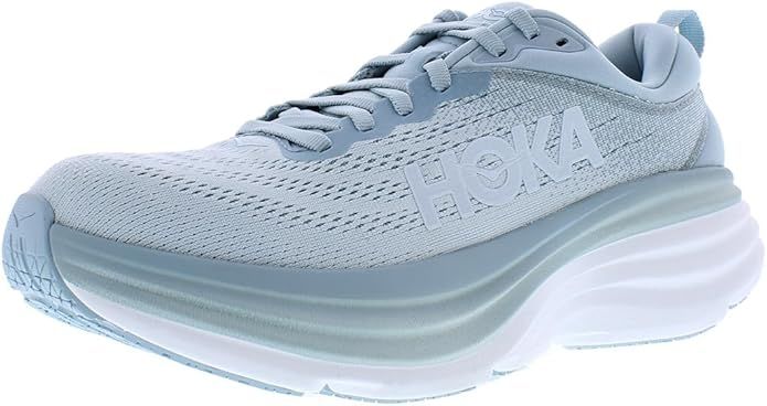 HOKA ONE ONE Bondi 8 Womens Shoes Size 10, Color: Cloud Blue/Ice Flow | Amazon (US)