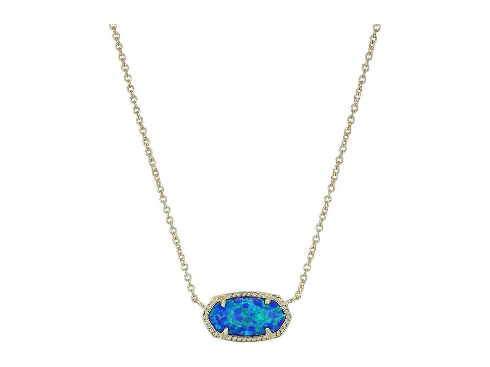 Kendra Scott - Elisa Necklace (Gold/Royal Blue Kyocera Opal) Necklace | Zappos
