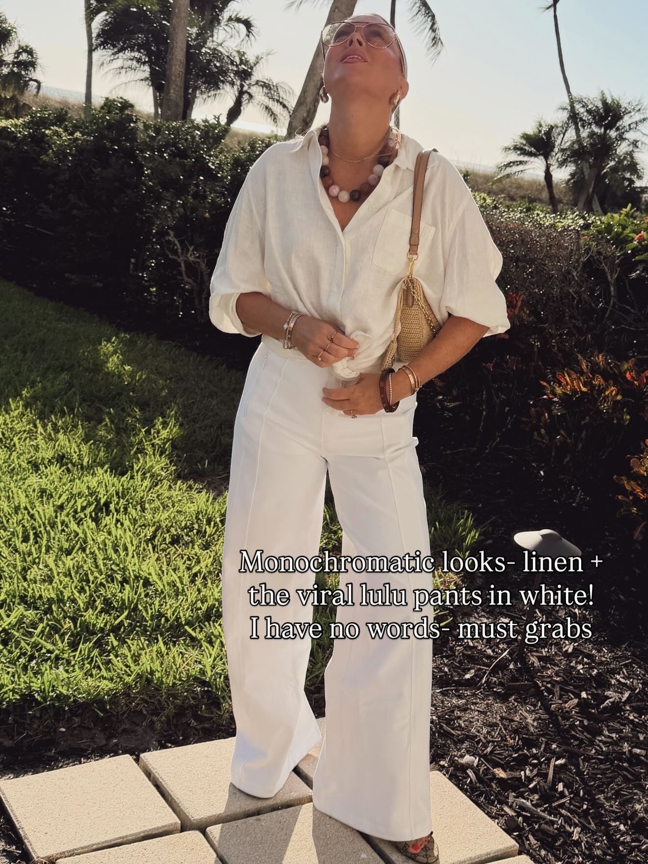 The most clicked lulu pants in white! 
Do your tts! I’m in smalls.

Spring outfits 2026. Monochromatic look. Vacation outfits beach. Spring outfits. Work outfits.

#LTKSeasonal #LTKootd