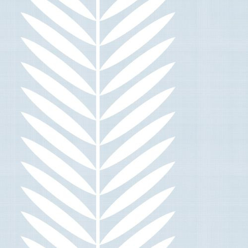 Wallpaper in LAUREL LEAF STRIPE ON LIGHT BLUE | Spoonflower