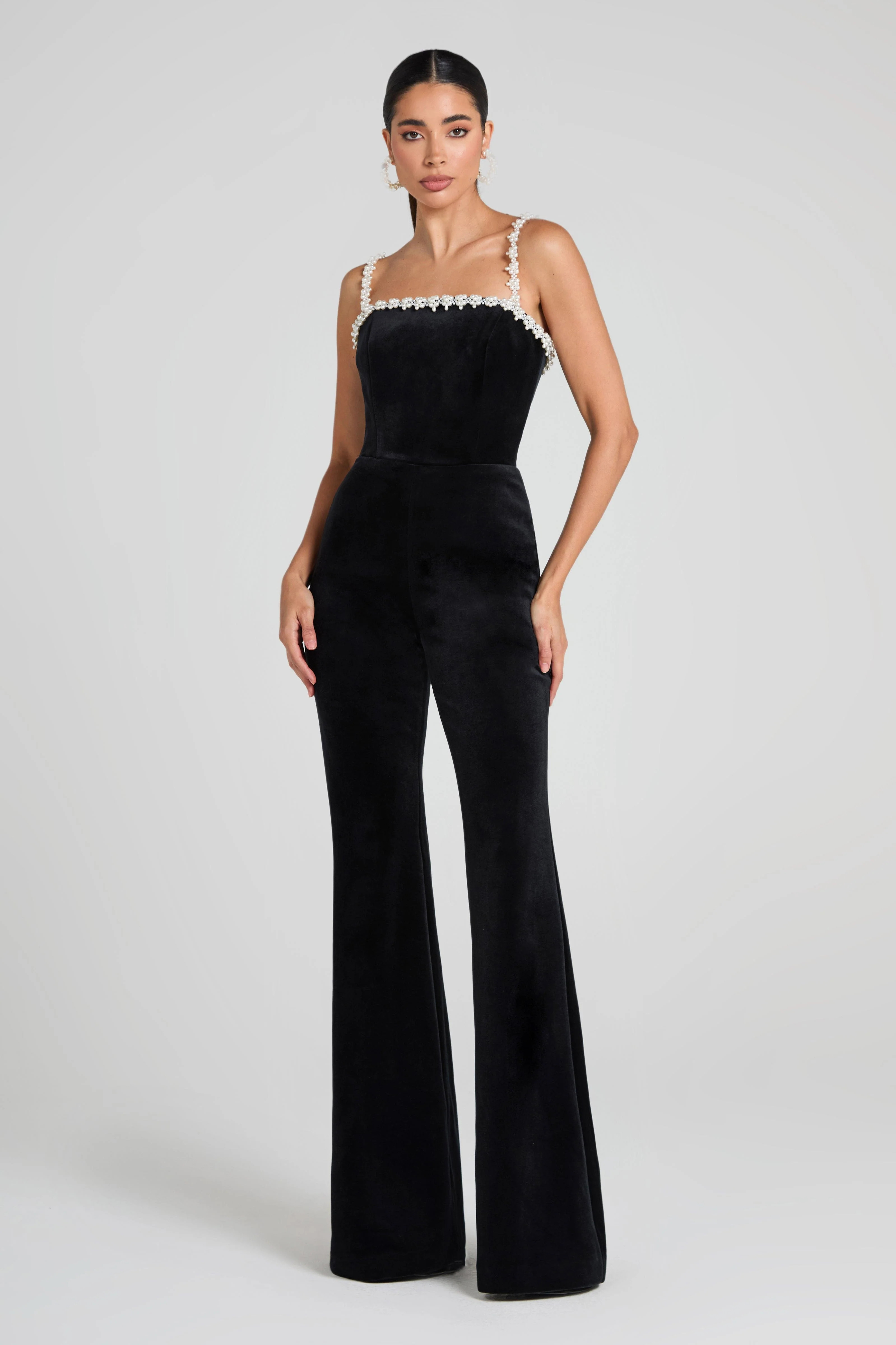 Cara Black Jumpsuit | Nadine Merabi