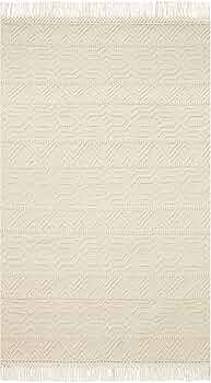 Loloi II Noelle Collection NOE-04 Ivory / Ivory, Geometric Area Rug 2'-3" x 3'-9" | Amazon (US)
