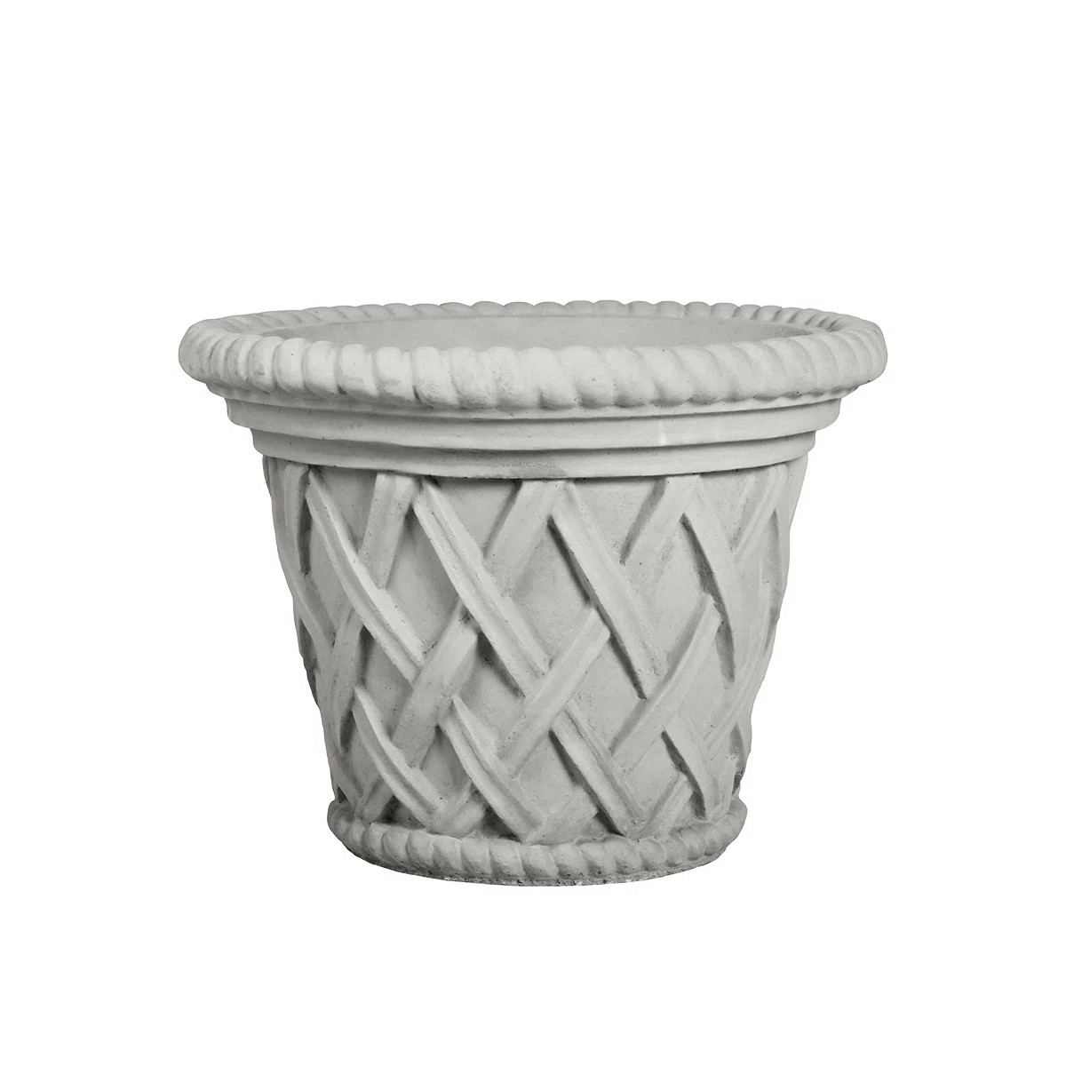24 in. Basketweave Pot - *Natural Finish ONLY* - Grey | Wayfair North America