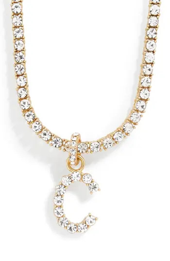 BaubleBar Pavé Initial Collar Necklace | Nordstrom | Nordstrom