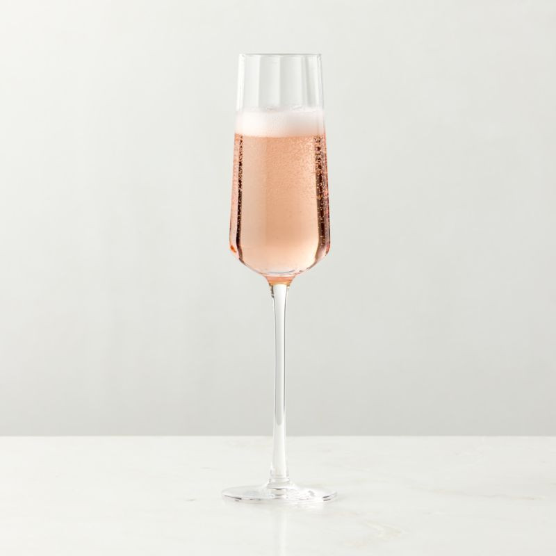 Muse Optic Fluted Champagne Flute + Reviews | CB2 | CB2