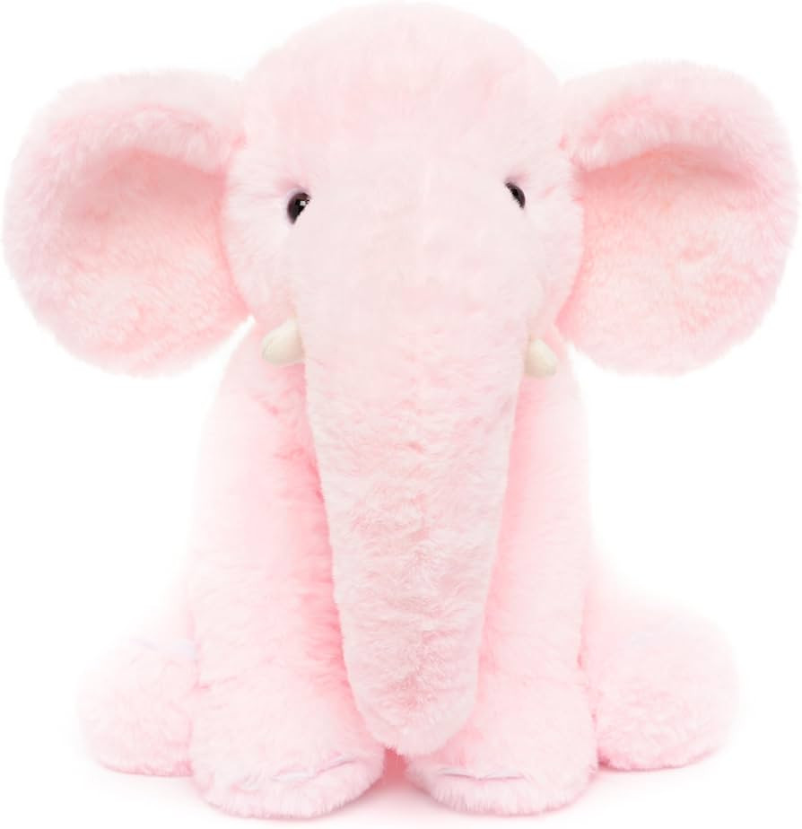 13" Pink Elephant Stuffed Animal - Plush Toy for Boys, Girls, Kids, Baby Shower, Bedtime, Birthda... | Amazon (US)