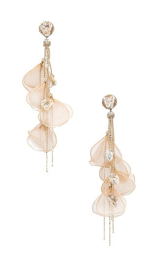 Embellished Drop Earrings in Ivory | Revolve Clothing (Global)