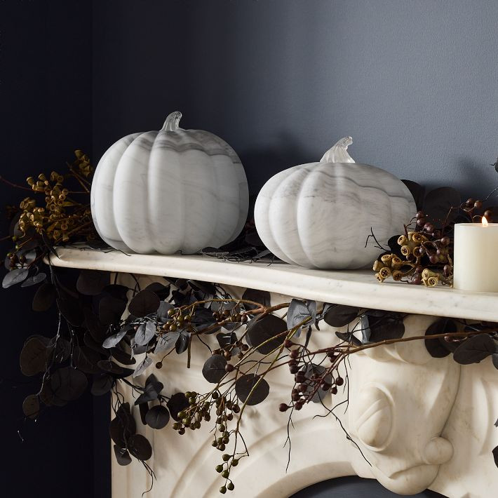 Marbled Glass Pumpkins | West Elm (US)
