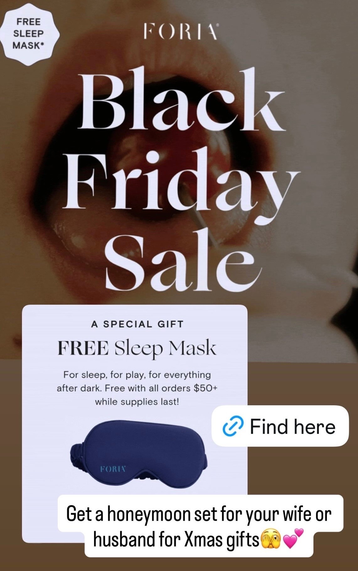 Get a honeymoon for him /her for better connection. Get a FREE Sleep Mask with any $50+ purchase

50% off when you use my code : FEICHUNG

My code stacks with their 30% Black Friday sale — that’s a total of 50% OFF! 🤯 Don’t miss out!




#holidaygifts 

#LTKHoliday #LTKGiftGuide #LTKSaleAlert