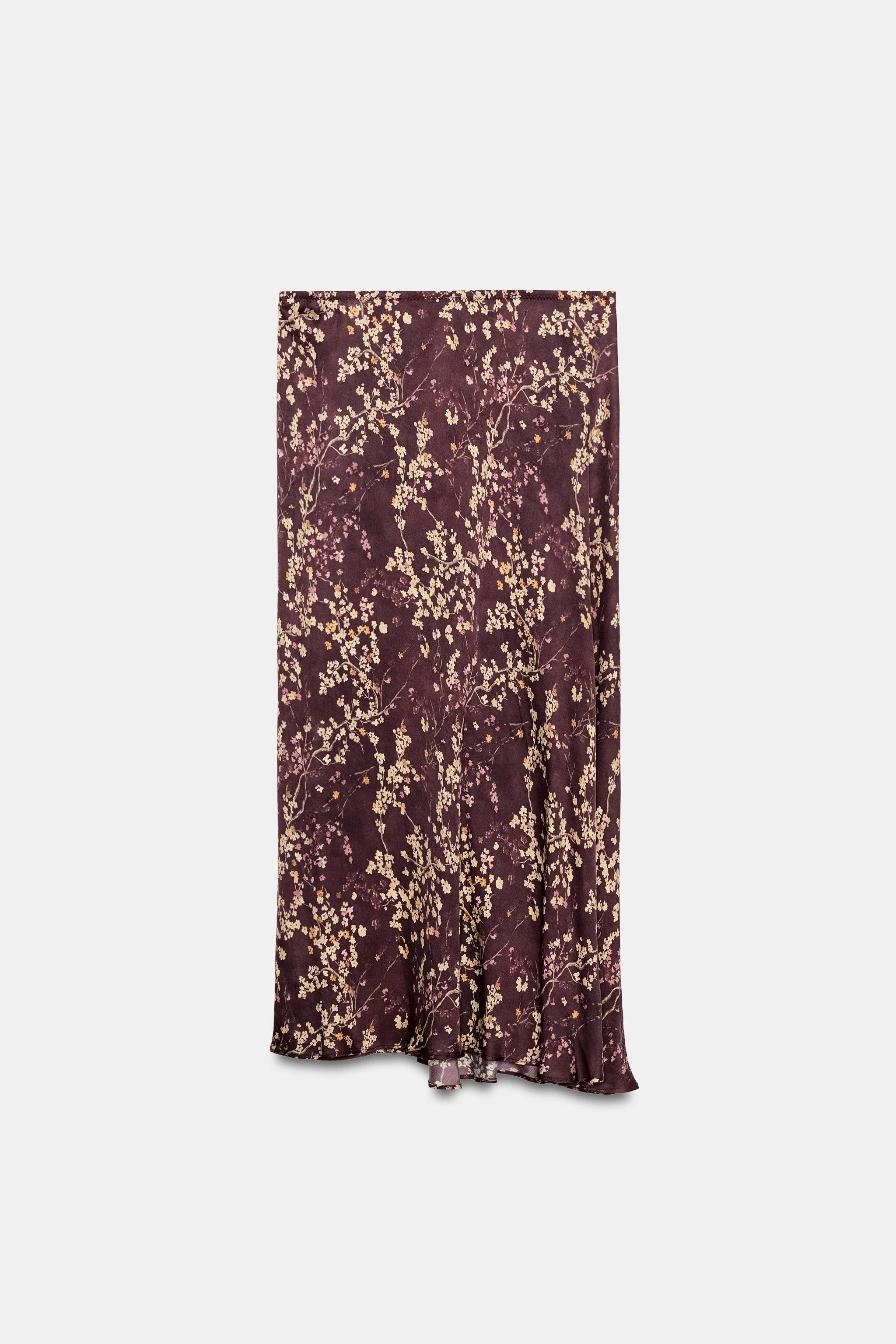 ZW COLLECTION FLORAL MIDI SKIRT | Zara AU