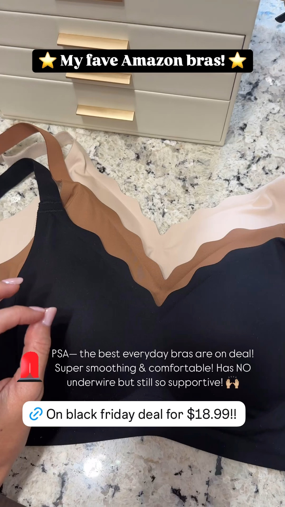 My favorite every day t shirt bras are on sale for cyber week. Love the cute scalloped detail & how soft and stretchy these are! No underwire but still so supportive!! 

#LTKGiftGuide #LTKSaleAlert #LTKCyberWeek