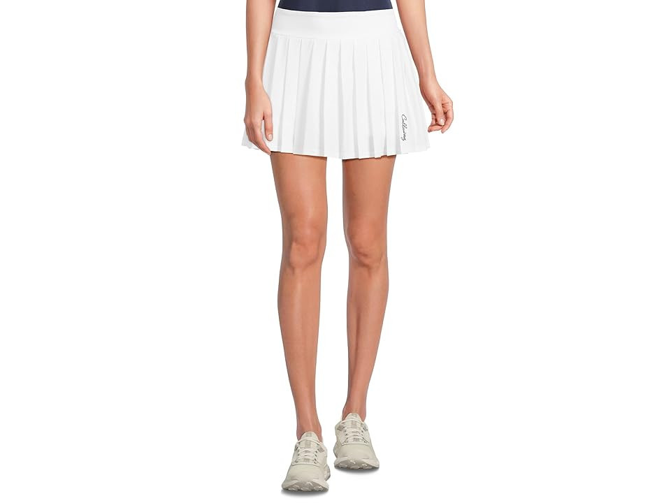 Callaway Callaway 16 High Waist Skort With Pleats Women's Workout Brilliant White : 2XL, Elastane/Polyester | Zappos
