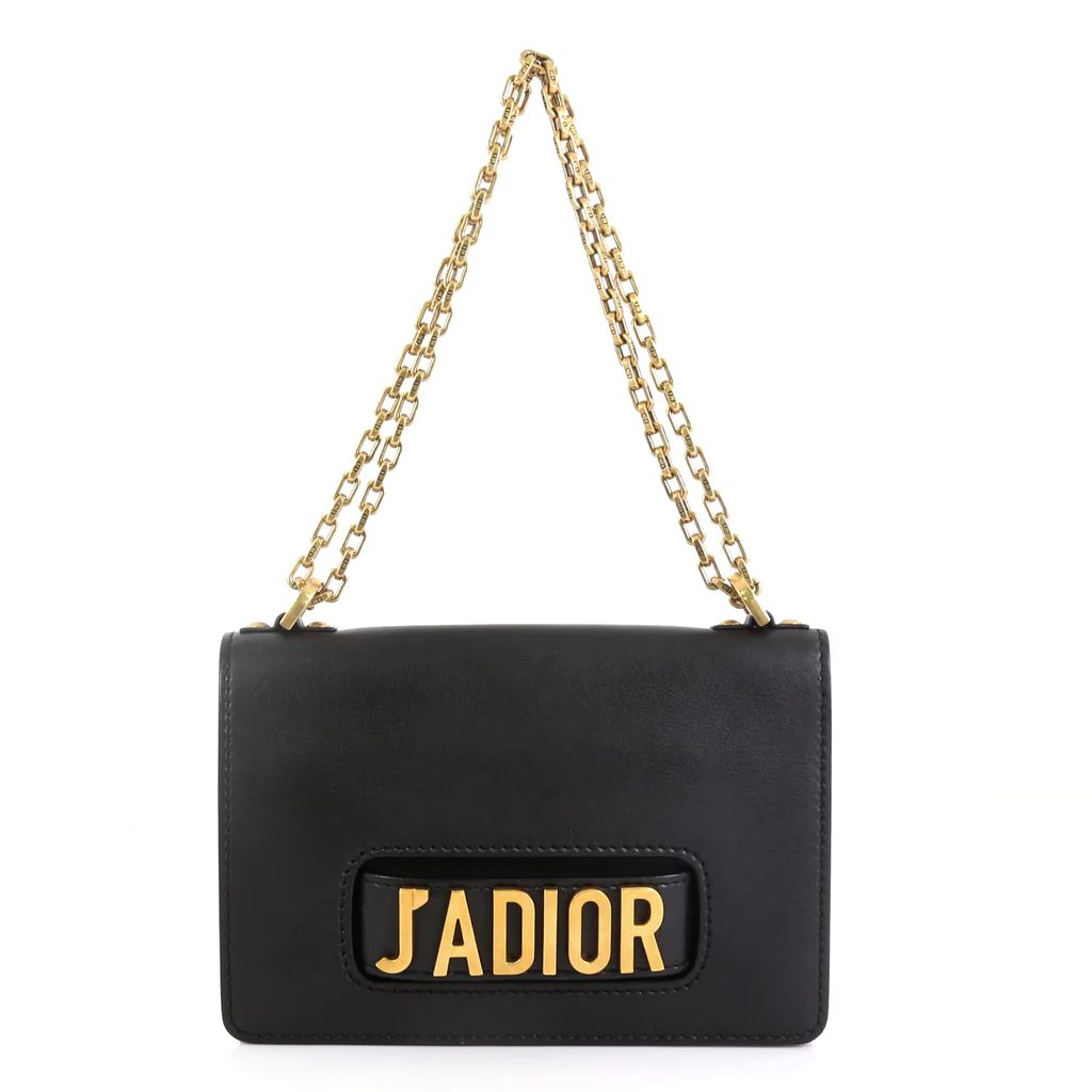 Christian Dior J&#39;adior Flap Bag Calfskin Medium Black 448481 | Rebag
