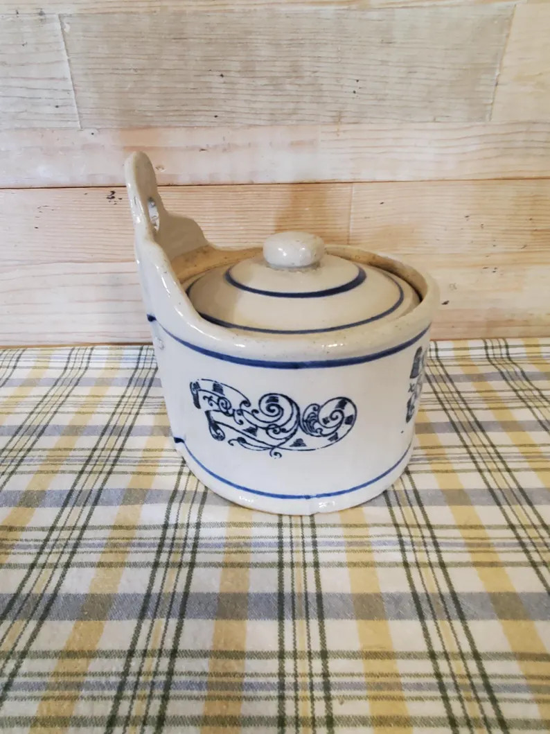 Antique Stoneware Salt Box - Vintage Salt Cellar - Etsy | Etsy (US)