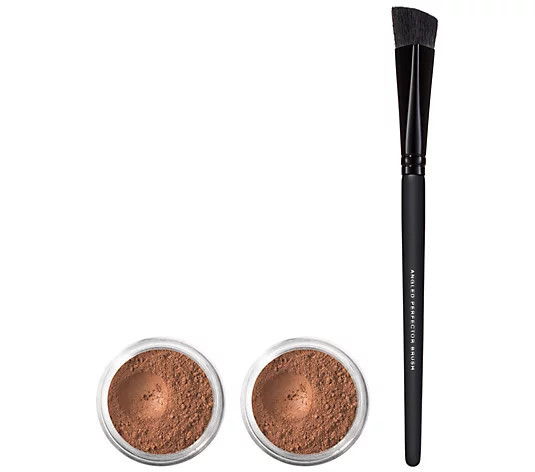 bareMinerals Bisque Concealer Duo with Angled Perfector Brush - QVC.com | QVC
