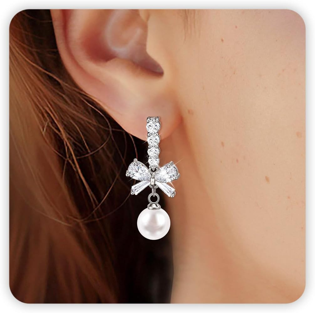 SmileBelle Pearl Earrings for Women, Pearl Jewelry for Women as Gifts | Amazon (US)