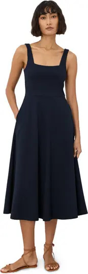 Pact Fit & Flare Square Neck Dress Made With Organic Cotton | Nordstrom | Nordstrom