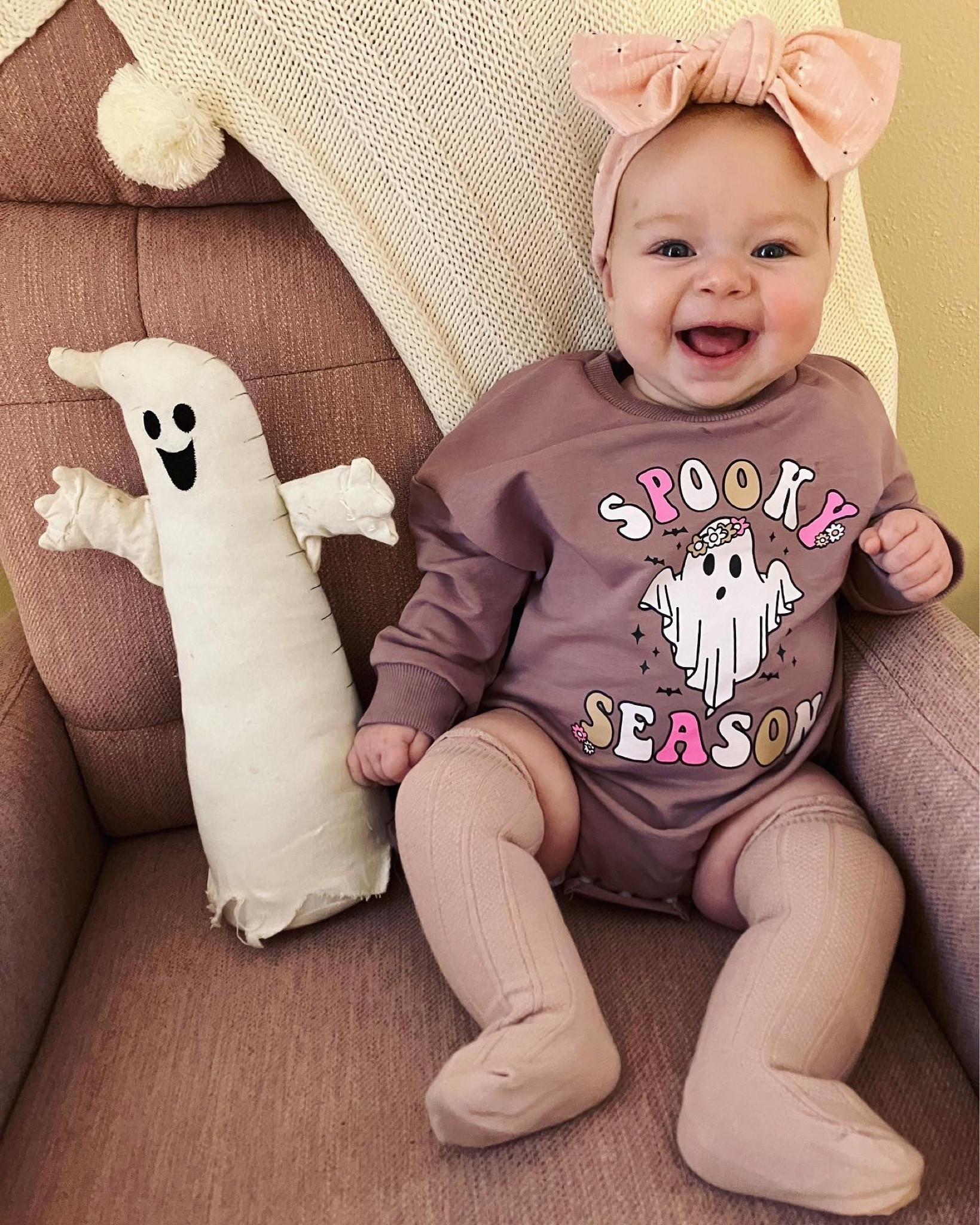 Spooky Season is upon us in full swing!! Nothing is easier for a cute outfit for your little boo than a long sleeved bodysuit, a pair of knee high socks and a cute bow! #halloween #babygirl #spookyseason

#LTKHalloween #LTKSeasonal #LTKxPrime